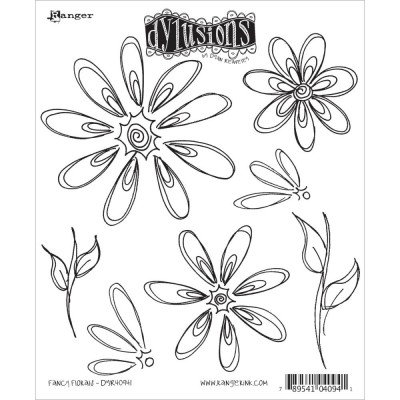 Dyan Reaveley's Dylusions Stamps   «Fancy Florals»  6 pièces